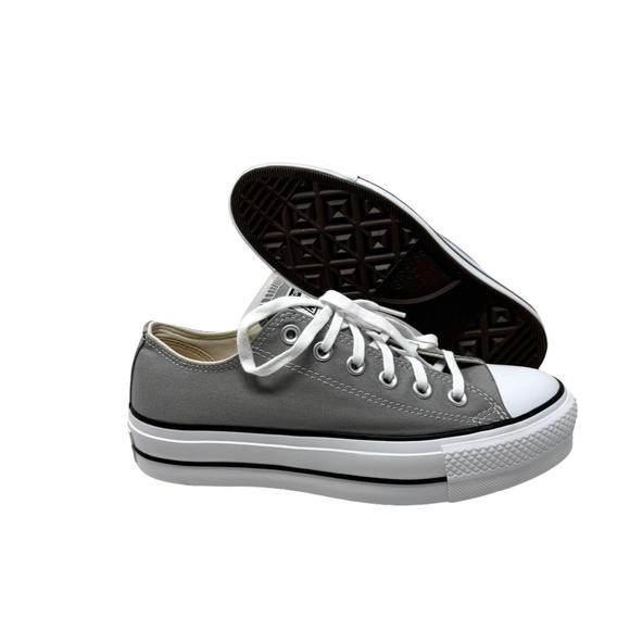 Converse Ctas Lift Platform Low Top Shoe Gray Canvas Women Size Sneakers A07573F - Picture 10 of 15